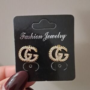 Fashion Jewlary Gold Crystal Earrings